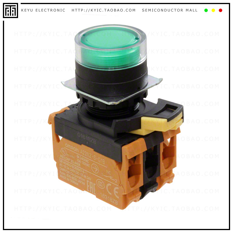 A22NL-BGM-TGA-G202-GC【SWITCH PUSH DPST-NC 10A 120V】