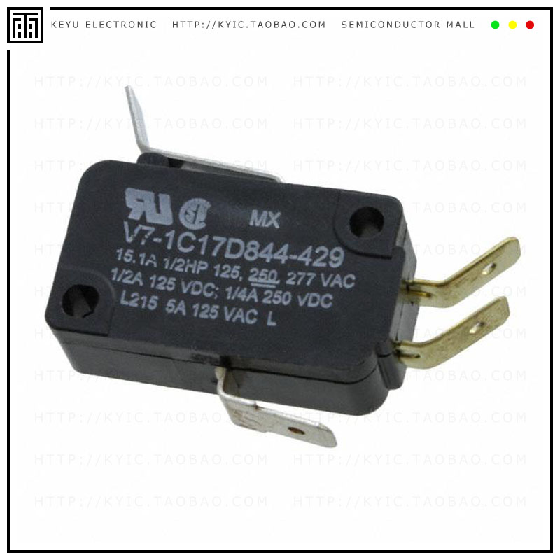 V7-1C17D844-429【SWITCH SNAP ACTION SPDT 15A 125V】