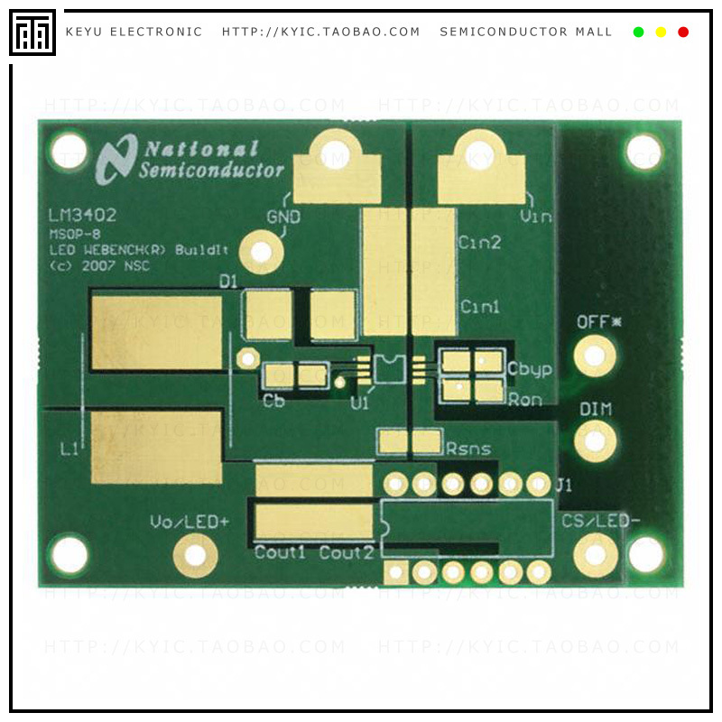 551600003-001A【BOARD WEBENCH MSOP LM3402】
