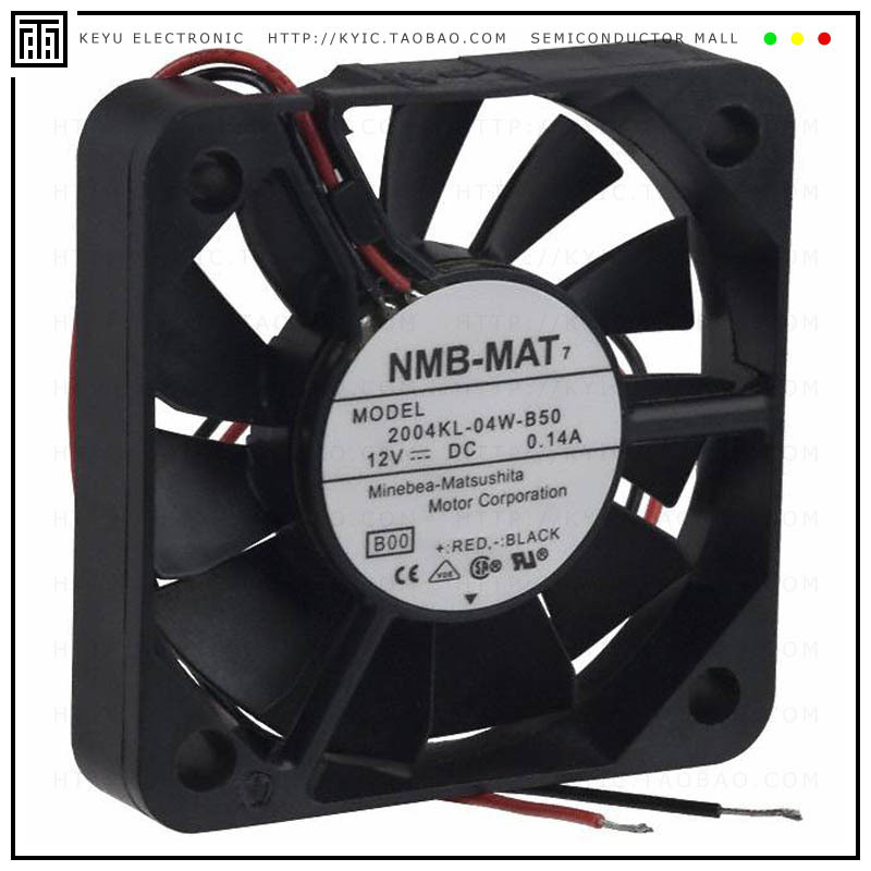 2004KL-04W-B50-B00【FAN AXIAL 50X10MM 12VDC WIRE】