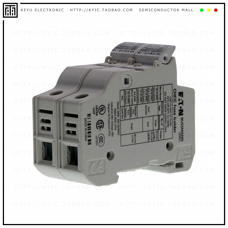 CHCC2DIU【FUSE HLDR CART 600V 30A DIN RAIL】