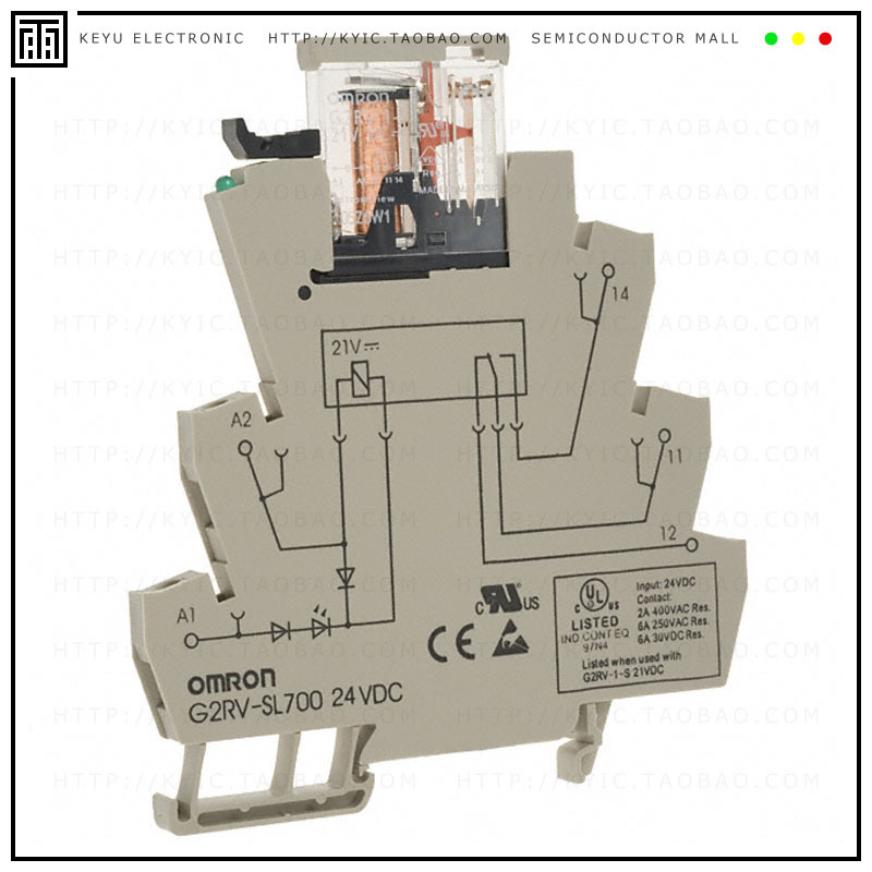 G2RV-SL700 DC24 (DC21)【RELAY GEN PURPOSE SPDT 6A 24V】
