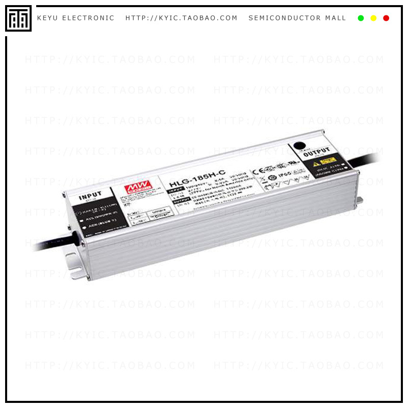 HLG-185H-C500A【LED DRVR CC AC/DC 200-400V 500MA】