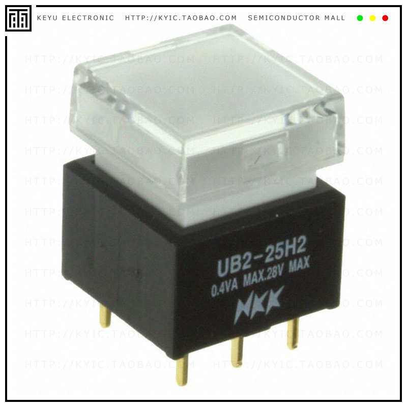 UB225SKG036B-3JB【SWITCH PUSH DPDT 0.4VA 28V】