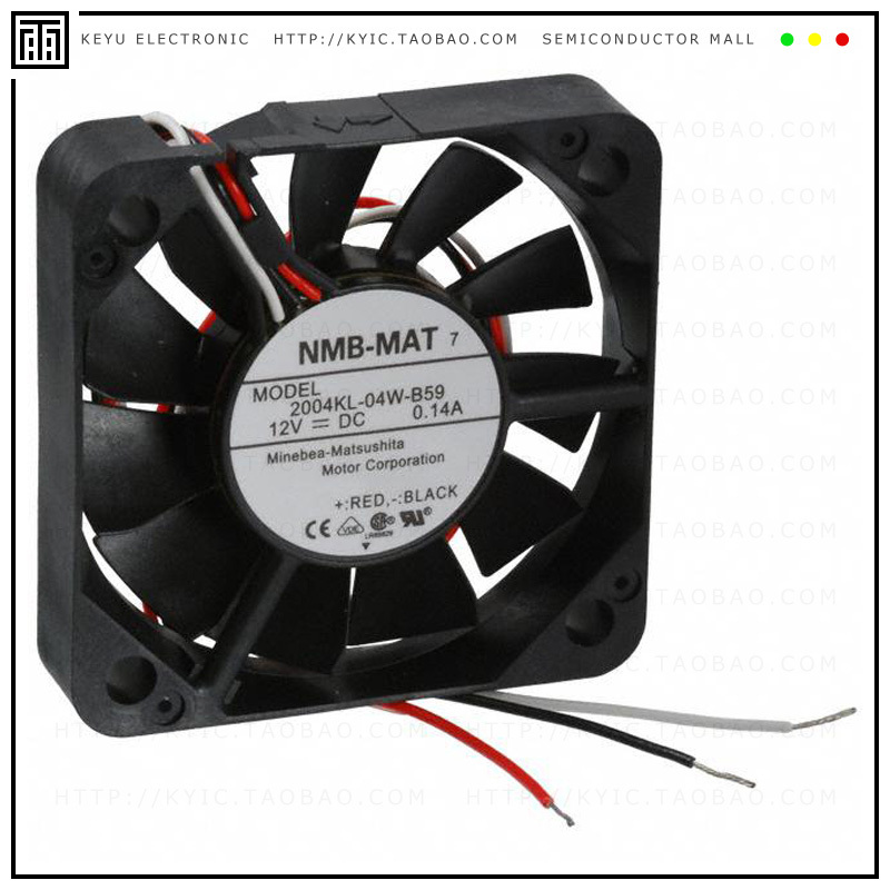 2004KL-04W-B59-B00【FAN AXIAL 50X10MM 12VDC WIRE】