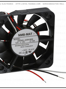 2004KL-04W-B59-B00【FAN AXIAL 50X10MM 12VDC WIRE】
