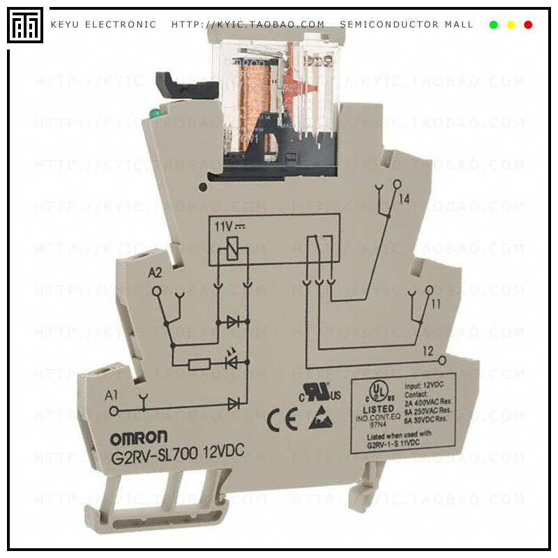 G2RV-SL700 DC12 (DC11)【RELAY GEN PURPOSE SPDT 6A 12V】