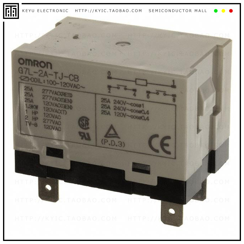G7L-2A-T-J-CB-AC24【RELAY GEN PURPOSE DPST 25A 24V】