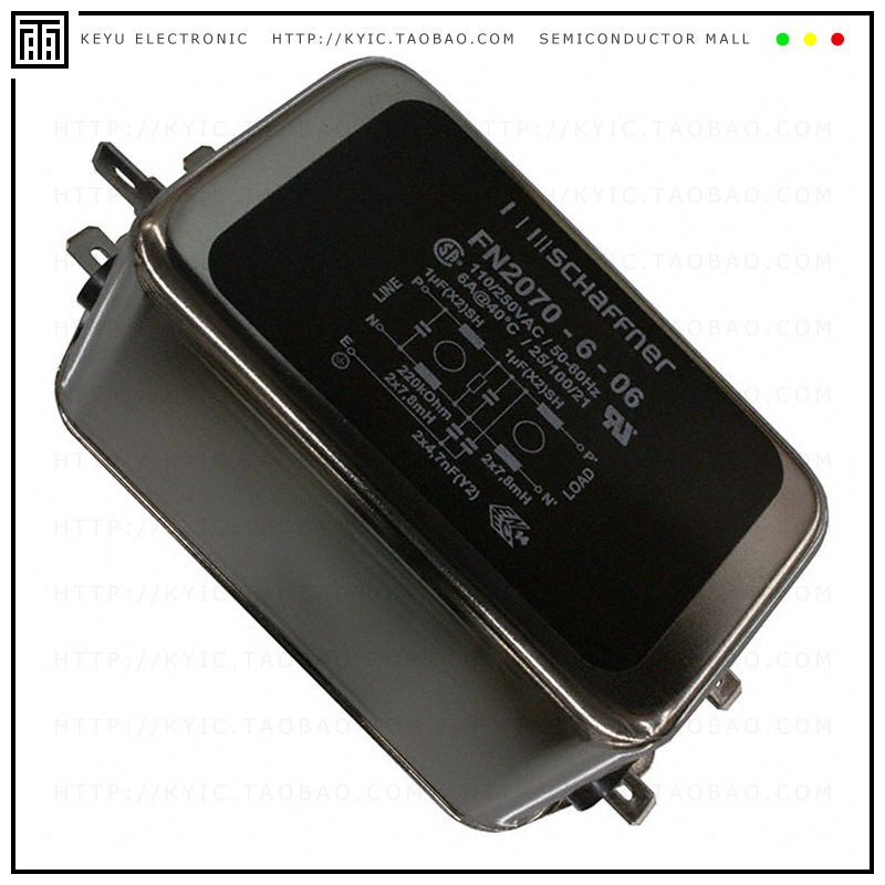 FN2070-6-06【LINE FILTER 110/250VAC 6A CHAS】