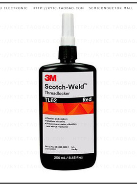 TL62 RED 8.45OZ【SCOTCH-WELD THREADLOCKER TL62 RE】