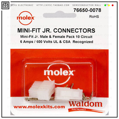 76650-0078【KIT CONN MINI-FIT JR 10 CIRCUITS】