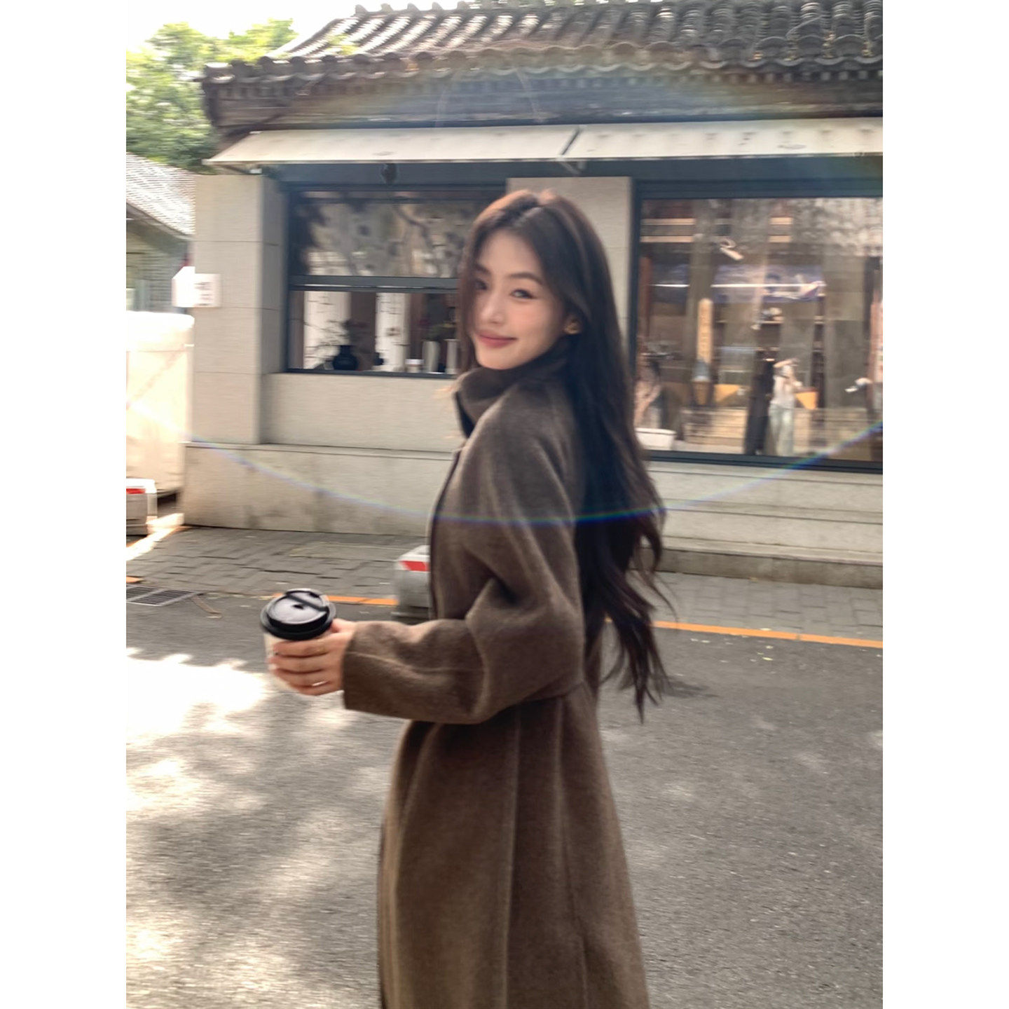 独特超好看深冬呢子大衣女入冬2025新款毛呢外套高级感加厚中长款