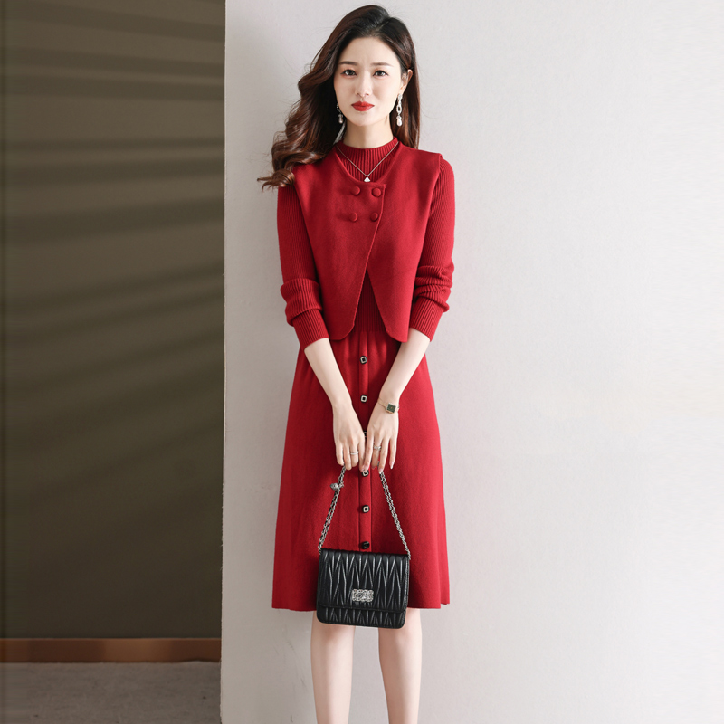 中国风新中式连衣裙女秋冬