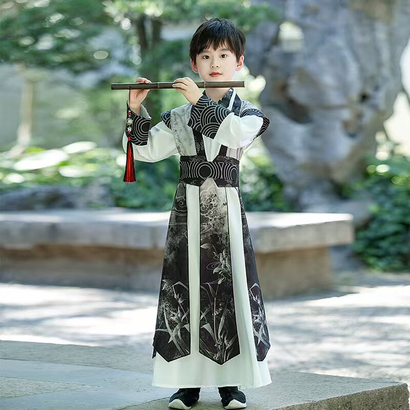 男童汉服2026新款秋冬古装儿童唐装小男孩古风帅气中国风套装高级