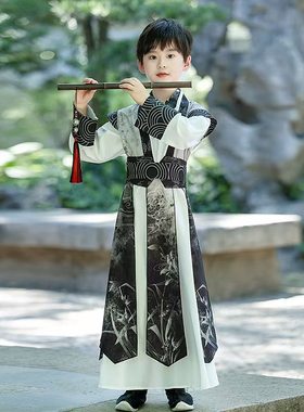 男童汉服2026新款秋冬古装儿童唐装小男孩古风帅气中国风套装高级