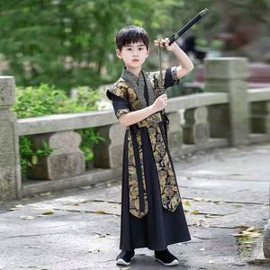 男童夏季2025新款帅气儿童国学服古装中国风唐装春秋演出服装