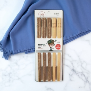 竹青亭鸡翅木筷公筷组合套装筷子耐高温家用高端筷子无漆10双装