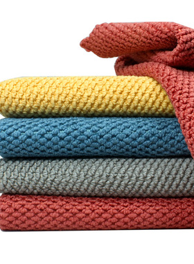 四条装珍珠巾百洁布厨房家务抹布吸水不掉毛珍珠清洁巾家用洗碗布