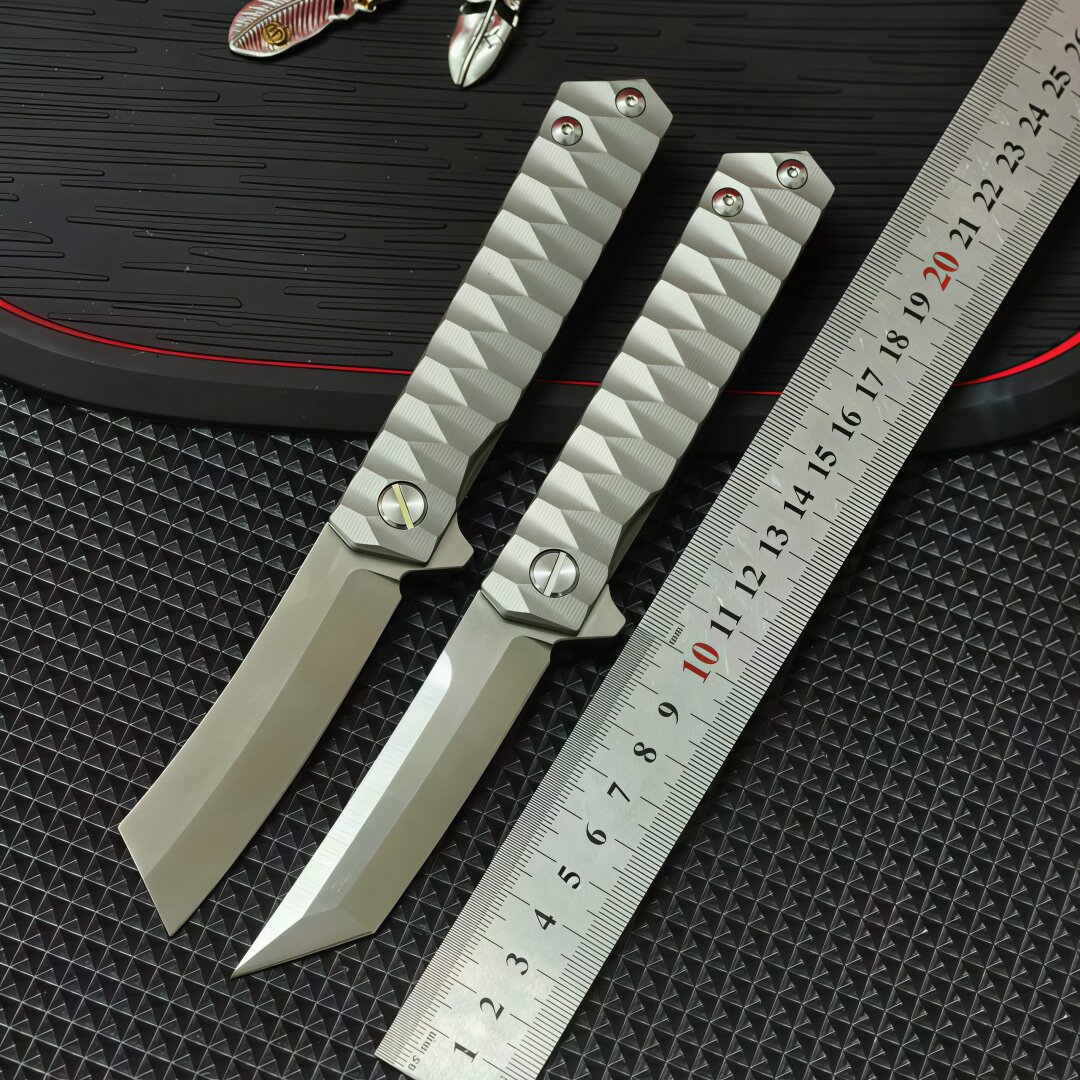 必剎武士钛合金折刀 质感高硬度锋利露营户外水果刀EDC便携口袋刀