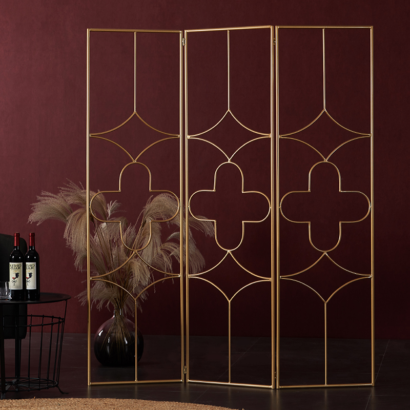 Home Furnishing decorate partition fold Removable ins Light extravagance originality Simplicity design Nordic golden Iron art screenin the Residential furniture , Screen/Flower Window , Folding screen  category - from Buy2taobao.com to provide professional Taobao agent buy service