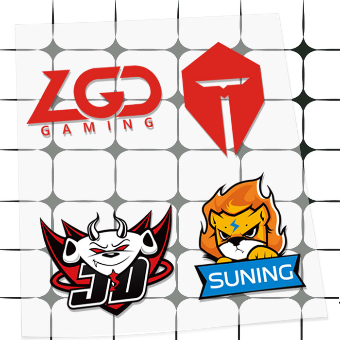 车贴lpl加油英雄联盟战队标志 lgd jdg sn tes 机箱lol游戏贴纸