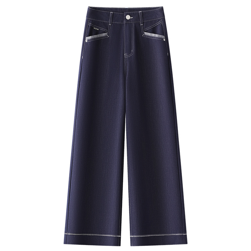 费依女裤村上春女装正品思慕缇苏昔丹宁蓝阔腿牛仔裤女冬2025新款