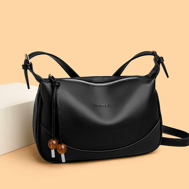 复古软皮真皮女包2024新款休闲大容量饺子包妈妈包中年单肩斜挎包,箱包皮具/热销女包/男包,通用款女包,淘宝优惠券,粉丝福利购,淘宝优惠卷