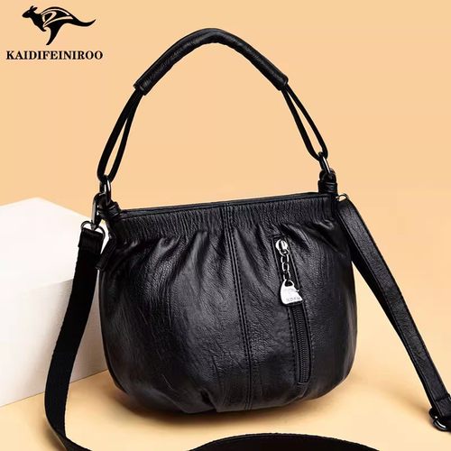 正品软皮真皮小包女2024新款潮中年妈妈夏季牛皮手提单肩斜挎包软