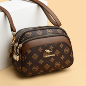 夏季 正品 女包真皮单肩斜挎包2024新款 多层小包休闲百搭手机零钱包