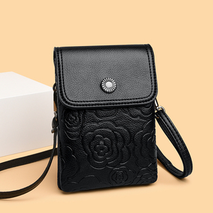 真皮小包包2025新款时尚手机包斜挎包简约百搭多层零钱包迷你女包