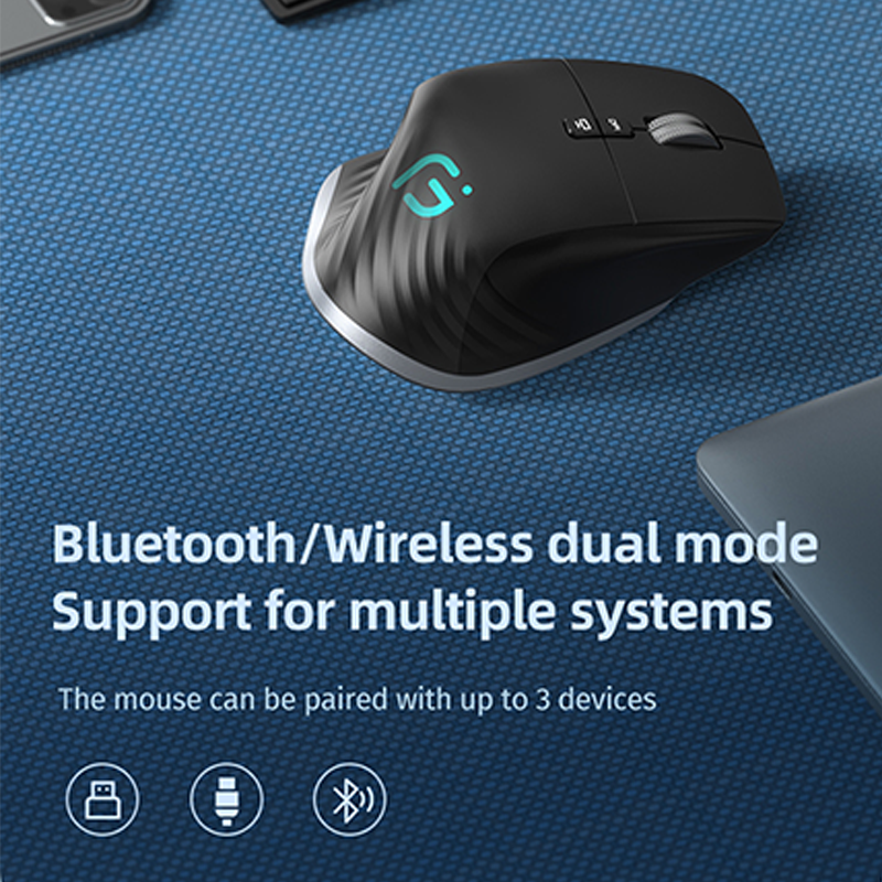 C형 무선 마우스 충전식 BLUETOOTH 무소음 인체 공학적 디자인