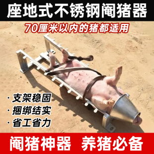 座式母猪阉割器不锈钢坐地式煽猪阉猪架猪仔用动物阉割小猪阉割架