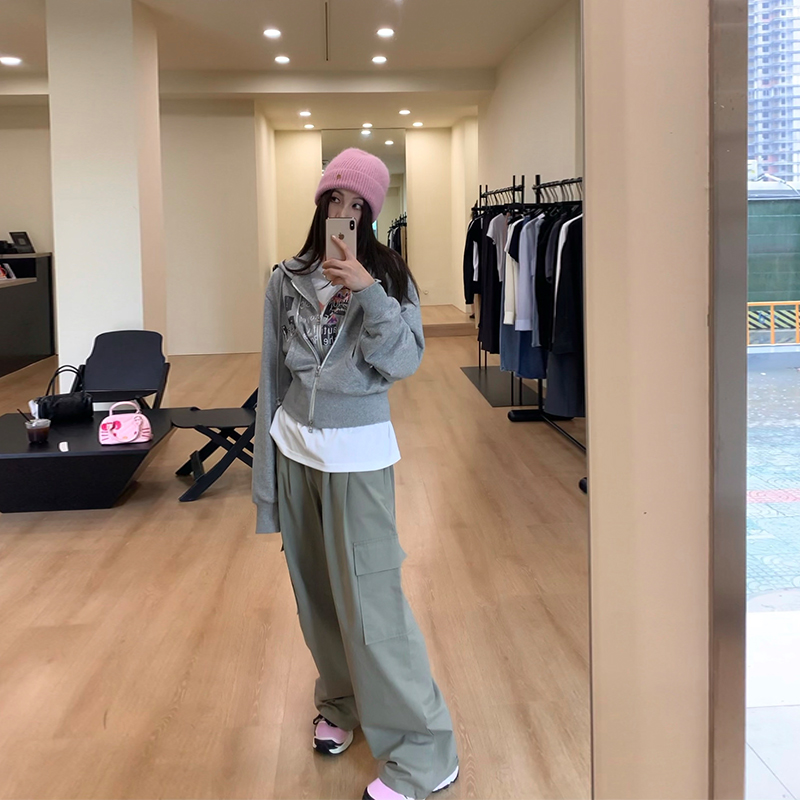 areUshop假两件卫衣开衫