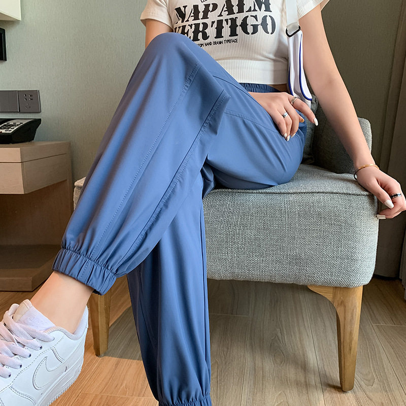 冰丝运动裤女夏季薄款宽松卫裤束脚九分小个子休闲新款灯笼裤子,女装/女士精品,休闲裤,淘宝优惠券,粉丝福利购,淘宝优惠卷