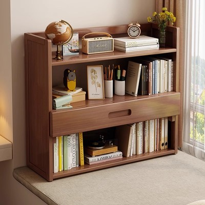 桌面书架飘窗置物架简易多层家用书桌上小书柜窗台阳台收纳储物柜