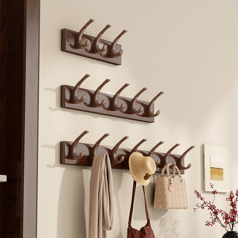 挂衣架墙上壁挂入户门后创意免打孔挂钩简易卧室家用进门玄关排钩