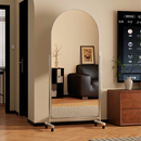 可移动旋转穿衣镜家用落地镜服装 店全身镜不锈钢显瘦大镜子舞蹈镜