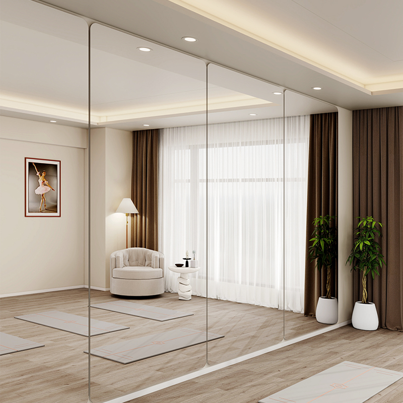 无边框镜子贴墙自粘全身镜壁挂式穿衣镜落地试衣镜挂墙家用墙面镜