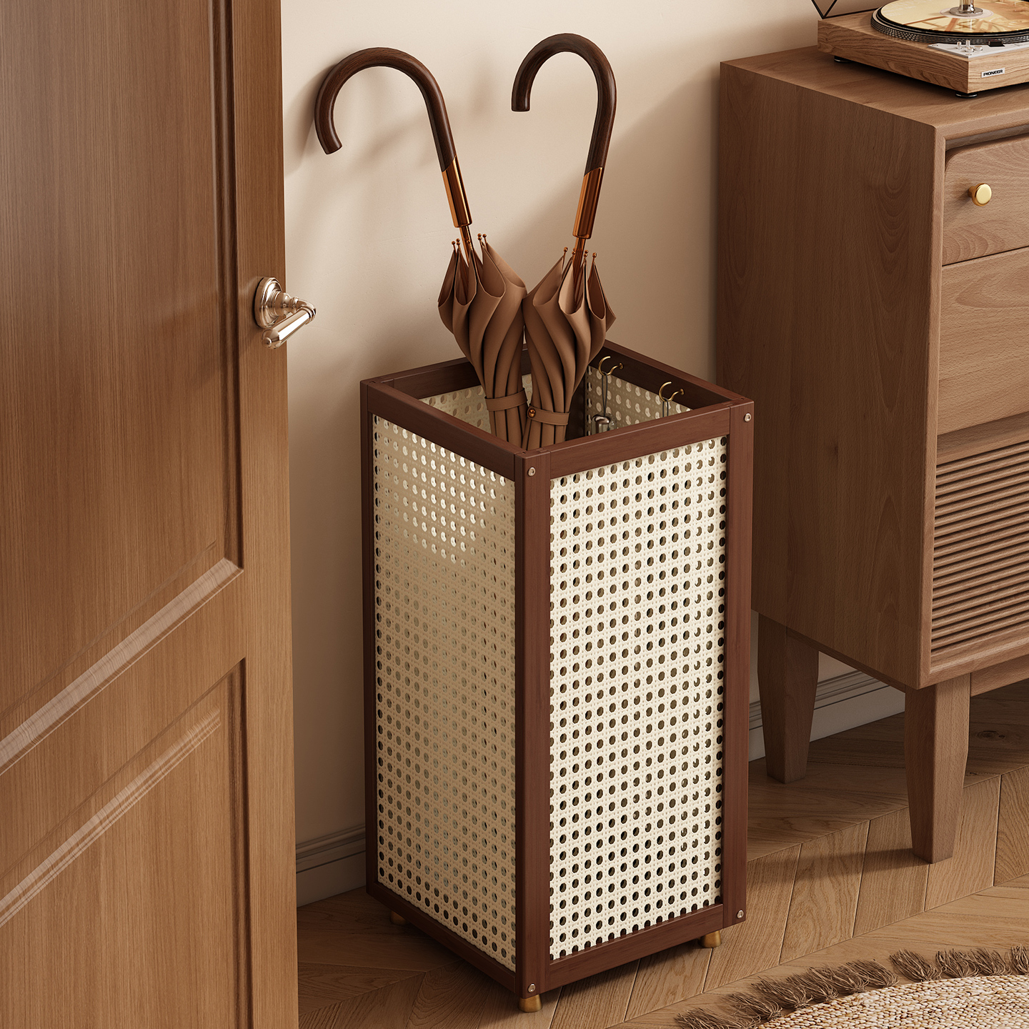 雨伞架家用门口收纳架落地式雨伞桶置物架玄关入户伞架置物架子