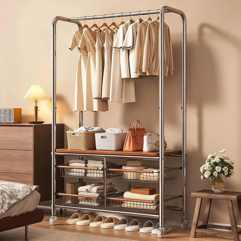 乐远可移动卧室衣帽架