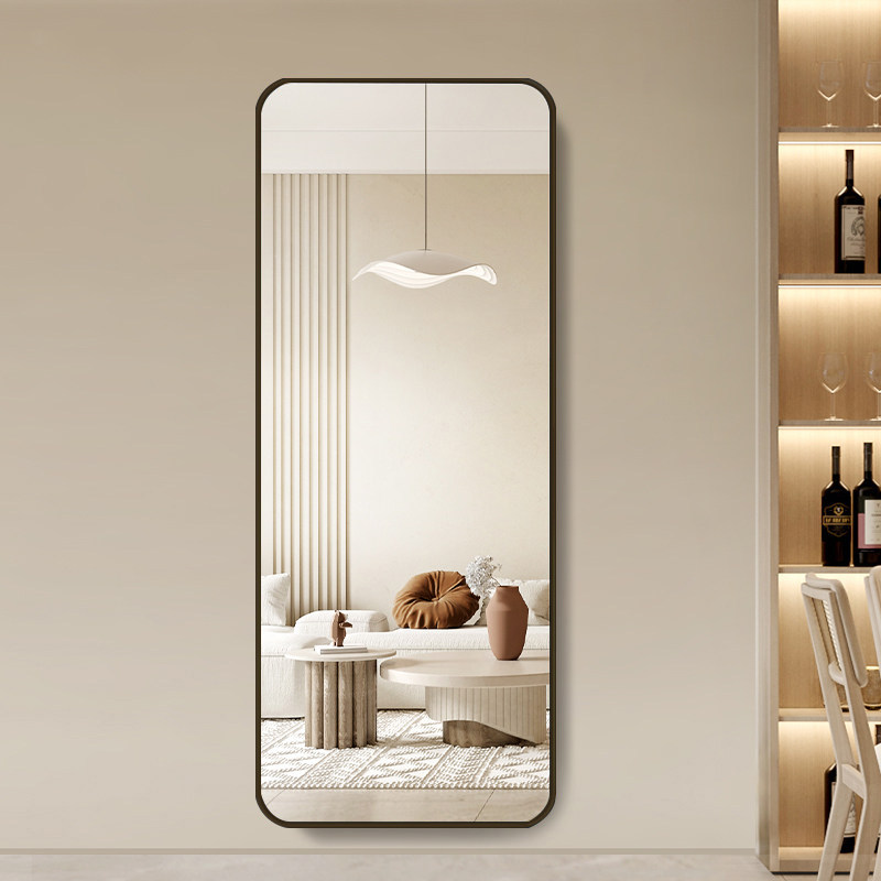 穿衣镜轻奢镜子家用卧室自粘挂墙贴墙全身镜免打孔壁挂落地试衣镜,住宅家具,穿衣镜,淘宝优惠券,粉丝福利购,淘宝优惠卷