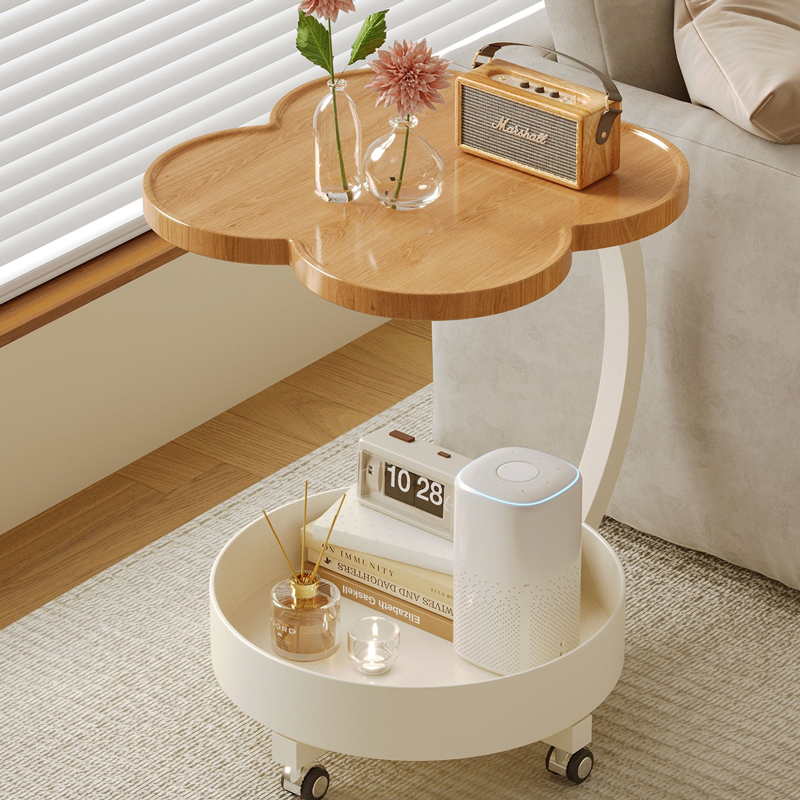 现代简约边几四叶草茶几