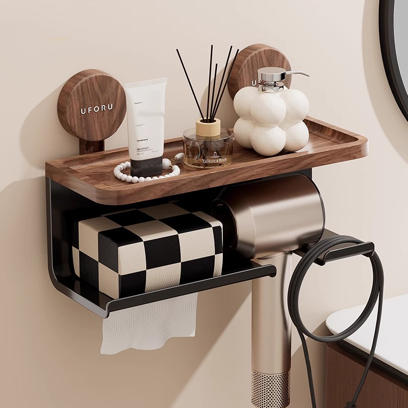 免钉浴室吹风机置物架