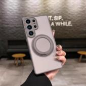 磨砂24plus全包防摔24Ultra保护套s23 360旋转支架壳三星s25ultra手机壳适用于S25Edge新款 高级感s23u好壳