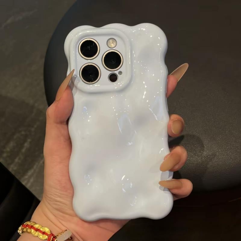 高颜值云朵波浪壳适用苹果手机壳