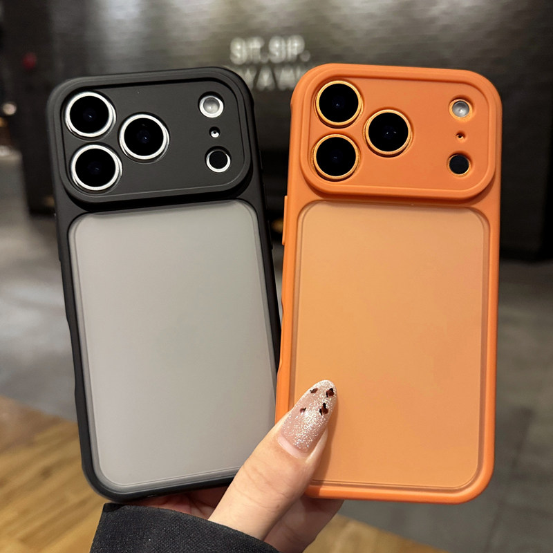 磨砂新款适用苹果17promax手机壳iphone16pro气囊防摔保护套15高级感全包防尘14Plus女款男透明13散热12超火p