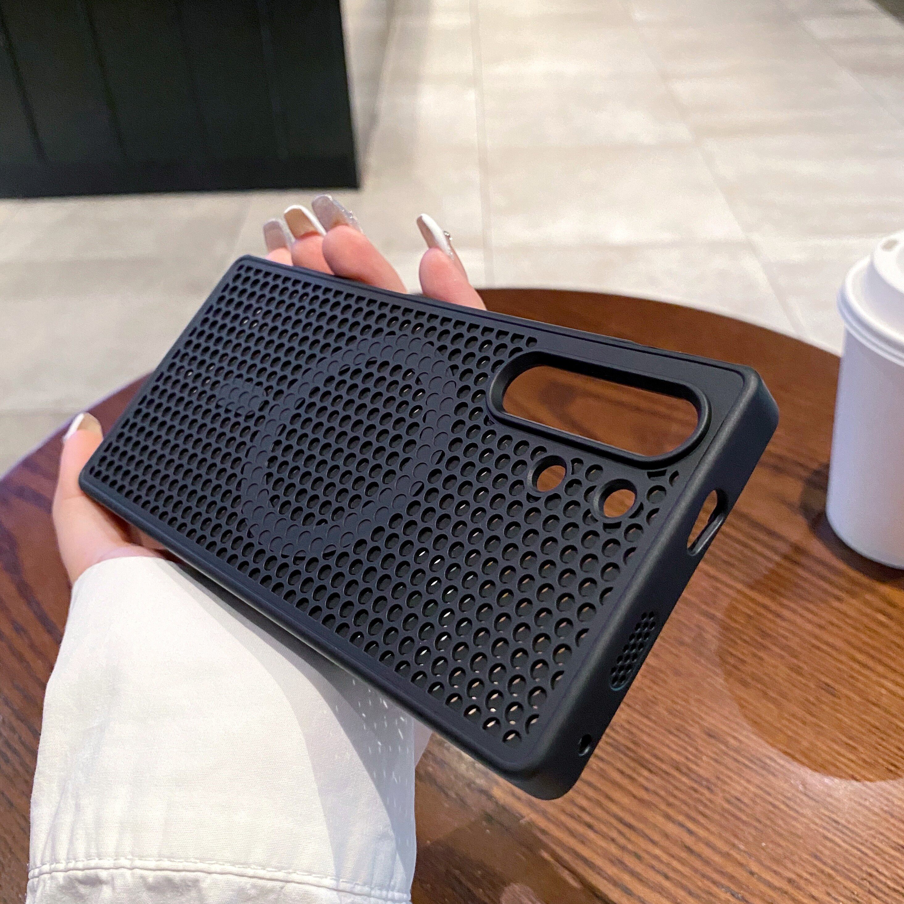 钛原灰色网状洞洞蜂窝镂空散热磁吸充电适用努比亚红魔10pro手机壳红魔10spro+plus十保护套全包防摔透气硬壳