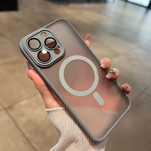 磨砂磁吸iPhone手机壳镜头膜防摔