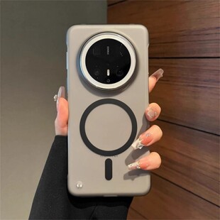 适用华为mate70pro+磁吸手机壳mate70超薄冰雾磨砂磁吸无边框mate60pro半包散热保护套mt60简约男女防摔外壳