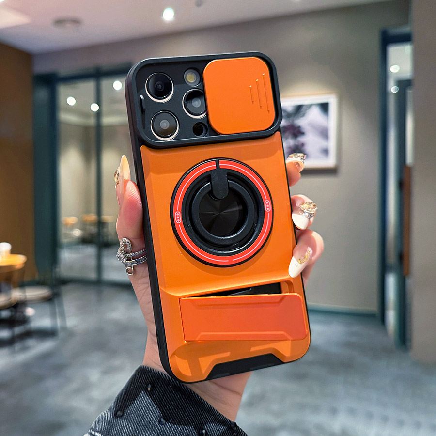 iPhone磁吸滑盖镜头防摔手机壳